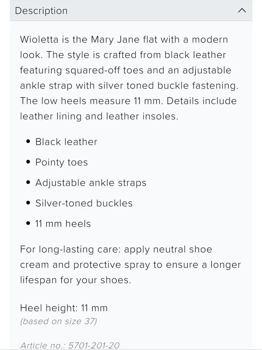 Vagabond Wioletta Buckle Strap Pointed Ballet Flats in Black Leather
